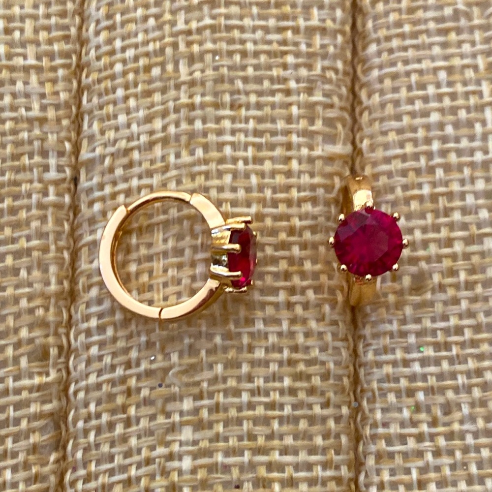 Hoop earrings Rose gold earrings